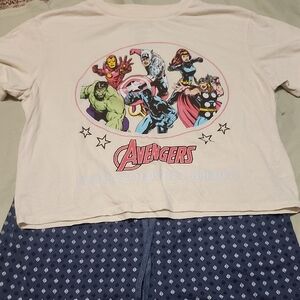 Marvel White Graphic Tee